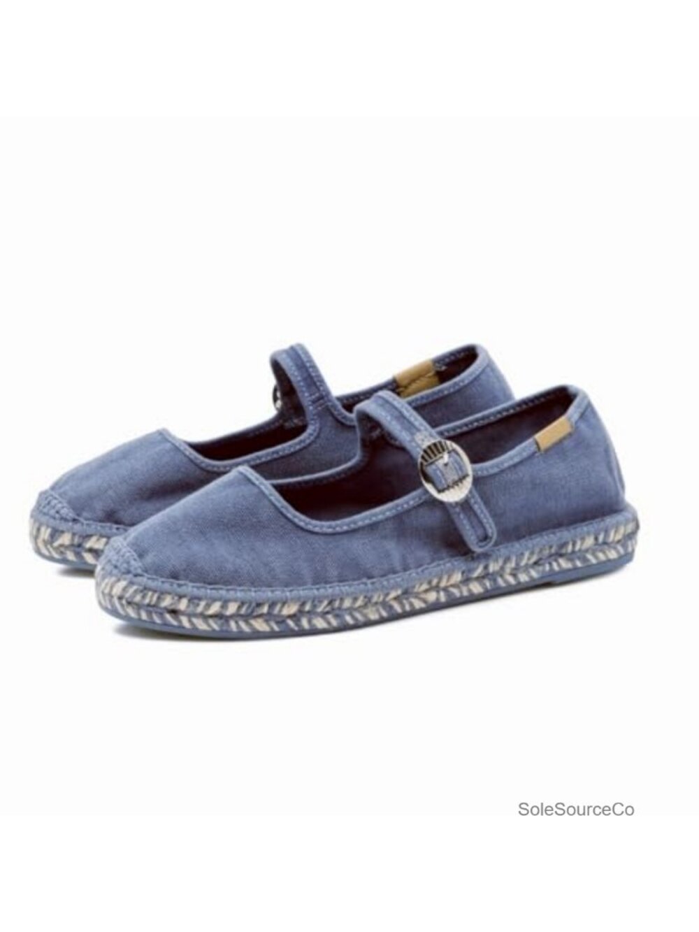 Women's Woven Raffia Espadrille Platform Mary Jane Flats Adjustable Buckle